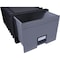 Storex Archive Storage Box, LTR, 24"D, Black/Gray STX61106U01C - alternate 4